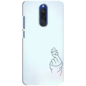 Чехлы (Знак сердечка) на Xiaomi Redmi 8 (Сердце на голубом)