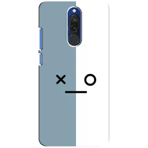 Силиконовые Чехлы (смешные стикеры) для Xiaomi Redmi 8 (Серо-белый)