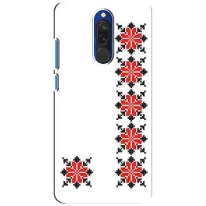 Силиконовый Чехол на Xiaomi Redmi 8 с картинкой Вышиванки (Силуэт вышиванки)