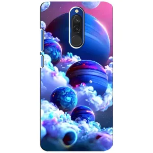 Чехлы КОСМОС для Xiaomi Redmi 8 (Синие планеты)
