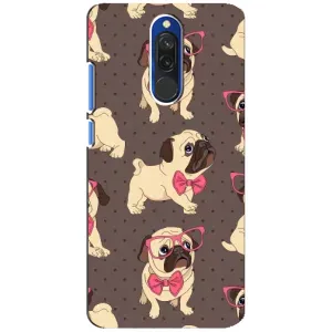 Чехол (ТПУ) Милые собачки для Xiaomi Redmi 8 (Собачки Мопсики)