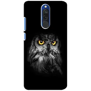 Чехлы с принтом СОВЫ для Xiaomi Redmi 8 (Сова на чёрном)