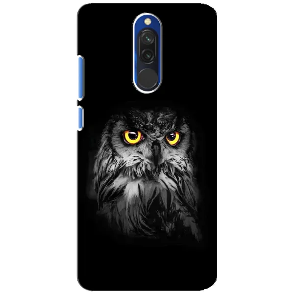 Чехол с рисунком «Сова на чёрном» для Xiaomi Redmi 8 Чехол с рисунком «Сова на чёрном» для Xiaomi Redmi 8