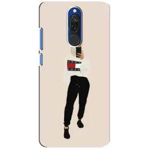 Силиконовый Чехол на Xiaomi Redmi 8 с картинкой Стильных Девушек (Стильная)