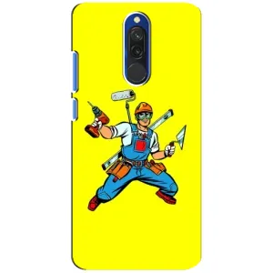 Силиконовый бампер (Работники) на Xiaomi Redmi 8 (Строитель)