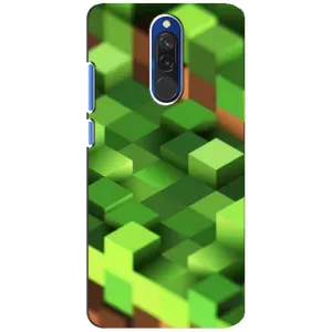 Чехлы для Xiaomi Redmi 8 (Персонажи Майн Крафт) (Текстура)