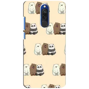 Чехлы с изображением разных животных для Xiaomi Redmi 8 (Три медведя)