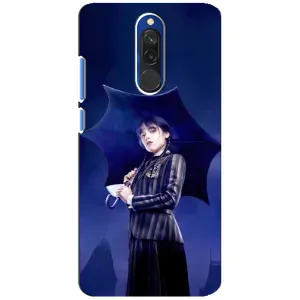 Чехлы с принтом Уэнсдей на Xiaomi Redmi 8 (Уэнсдей с зонтом)