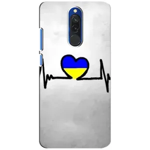 Силиконовый Чехол на Xiaomi Redmi 8 (Я-Украина) (Украинская кардиограмма)