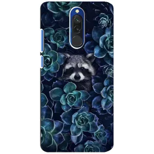 Силиконовый Чехол с Енотами на Xiaomi Redmi 8 (В цветах)