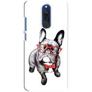 Бампер для Xiaomi Redmi 8 с картинкой "Песики" (В очках)