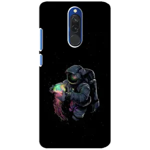 Силиконовый Чехол с принтом "Космонавты" на Xiaomi Redmi 8 (В руках земля)