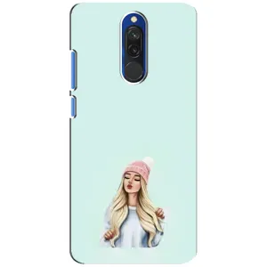 Силіконовый Чохол на Xiaomi Redmi 8 з картинкой Модных девушек (В шапці)