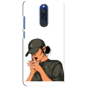 Силіконовый Чохол на Xiaomi Redmi 8 з картинкой Модных девушек (У зеленому)
