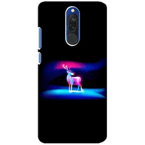 Силиконовый бампер с картинкой животных для Xiaomi Redmi 8 (Яркий олень)