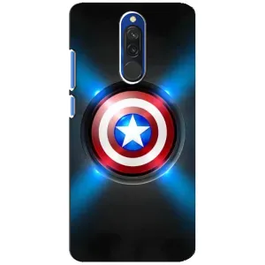 Чехол с Щитом Капитана Америки на Xiaomi Redmi 8 (Яркий Щит Капитана)