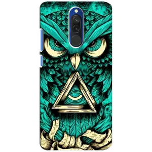 Чехлы с принтом СОВЫ для Xiaomi Redmi 8 (Зеленая сова)