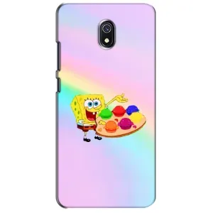 Силиконовый чехол Спанч Боб на Редми 8а (Бургеры)
