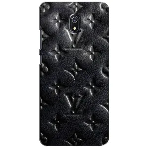 Текстурный Чехол Louis Vuitton для Редми 8а (Черный ЛВ)