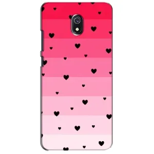 Чохли з тематикою "Маленькі Сердчеки" на Xiaomi Redmi 8A (Чорні сердечка)