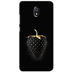 Чехол с изображением вкусной еды для Xiaomi Redmi 8A (Чёрная клубника)