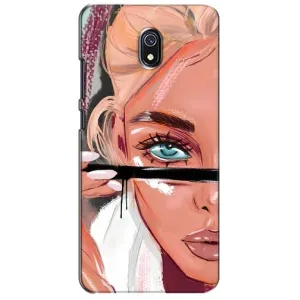 Силіконовый Чохол на Xiaomi Redmi 8A з картинкой Модных девушек (Дівчина та вії)