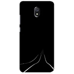 Чехол с картинками на черном фоне для Xiaomi Redmi 8A (Дорога)