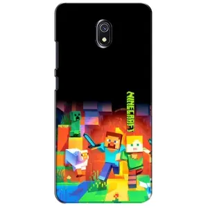 Чехлы для Xiaomi Redmi 8A (Персонажи Майн Крафт) (Герой Майнкрафт)