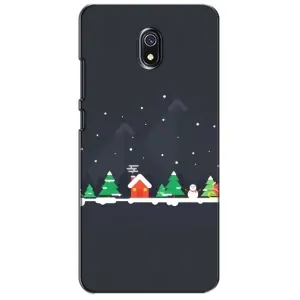 Силіконовий бампер на різдво для Xiaomi Redmi 8A (Місто зимове)