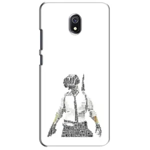 Силиконовый чехол с картинкой "Герой Pubg" на Xiaomi Redmi 8A (Из букв)