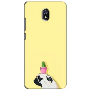 Бампер для Xiaomi Redmi 8A з картинкою "Песики" (Кактус на голові)