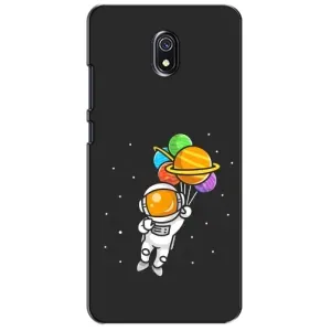 Силиконовый Чехол с принтом "Космонавты" на Xiaomi Redmi 8A (Космонавт с шариками)