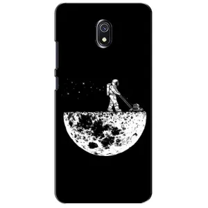 Силиконовый Чехол с принтом "Космонавты" на Xiaomi Redmi 8A (Космонавт)
