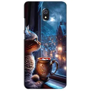 Чехлы на Новый Год Xiaomi Redmi 8A (Кот новогодний)