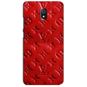 Текстурный Чехол Louis Vuitton для Редми 8а (Красный ЛВ)