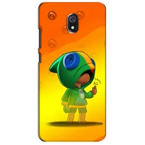Чехол Бравл Старс для Xiaomi Redmi 8A (LEON в кофте)
