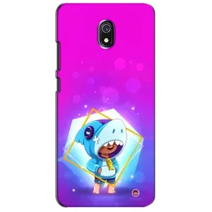 Чехол Бравл Старс для Xiaomi Redmi 8A (Леон в костюме Акулы)