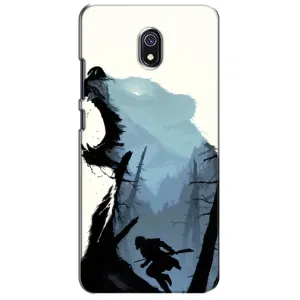 Силіконовий бампер з картинкою звірів для Xiaomi Redmi 8A (Ведмідь та ліс)