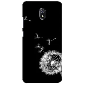 Силиконовый Чехол с одуванчиками на Xiaomi Redmi 8A (Одуванчик на чёрном)