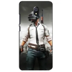 Силиконовый чехол с картинкой "Герой Pubg" на Xiaomi Redmi 8A (Пабг)