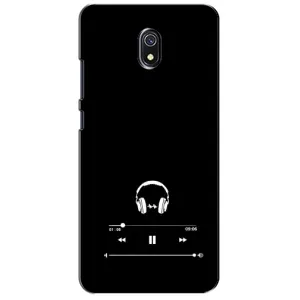 Чехол с картинками на черном фоне для Xiaomi Redmi 8A (Плеер)