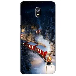 Силіконовий бампер на різдво для Xiaomi Redmi 8A (Потяг)