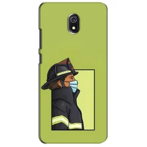 Силиконовый бампер (Работники) на Xiaomi Redmi 8A (Пожарник)