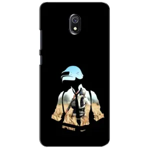 Силиконовый чехол с картинкой "Герой Pubg" на Xiaomi Redmi 8A (Пубг мен)