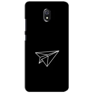 Чехол с картинками на черном фоне для Xiaomi Redmi 8A (Самолетик)
