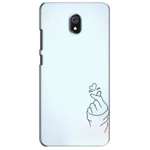 Чехлы (Знак сердечка) на Xiaomi Redmi 8A (Сердце на голубом)