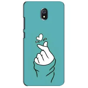Чехлы (Знак сердечка) на Xiaomi Redmi 8A (Сердечко на бирюзовом)
