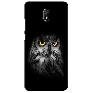 Чохли з принтом СОВИ для Xiaomi Redmi 8A (Сова на чорному)