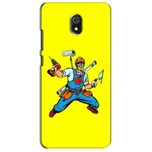 Силиконовый бампер (Работники) на Xiaomi Redmi 8A (Строитель)