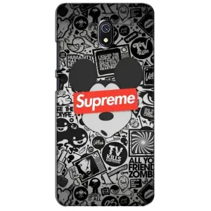 Чохол з Брендами одягу на Редмі 8а (Supreme Маус)